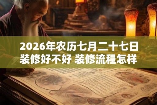 2026年农历七月二十七日装修好不好 装修流程怎样的 2026年农历七月二十七日装修好不好 装修流程怎样的