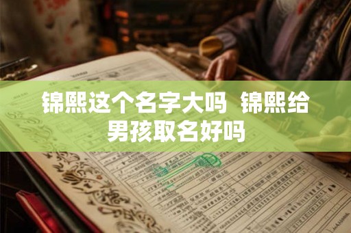 锦熙这个名字大吗  锦熙给男孩取名好吗