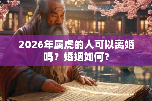 2026年属虎的人可以离婚吗？婚姻如何？