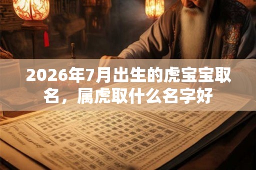 2026年7月出生的虎宝宝取名，属虎取什么名字好