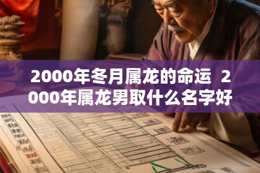 2000年冬月属龙的命运  2000年属龙男取什么名字好