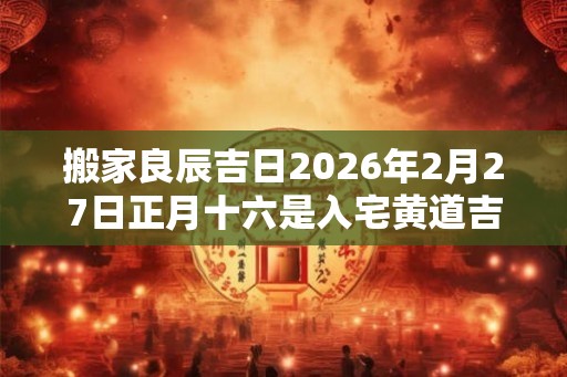 搬家良辰吉日2026年2月27日正月十六是入宅黄道吉日
