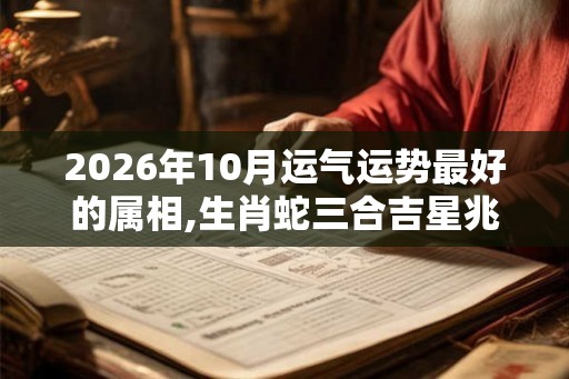 2026年10月运气运势最好的属相,生肖蛇三合吉星兆命