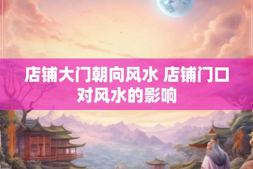 店铺大门朝向风水 店铺门口对风水的影响