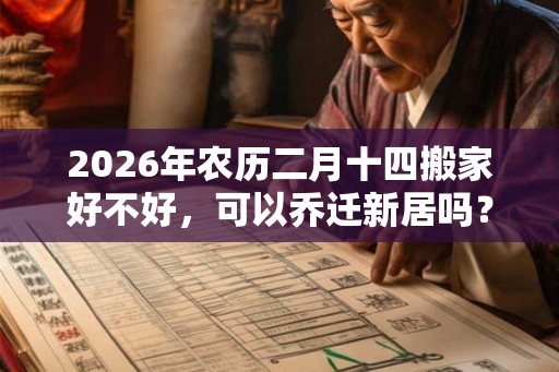 2026年农历二月十四搬家好不好，可以乔迁新居吗？