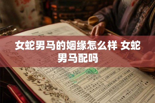 女蛇男马的姻缘怎么样 女蛇男马配吗