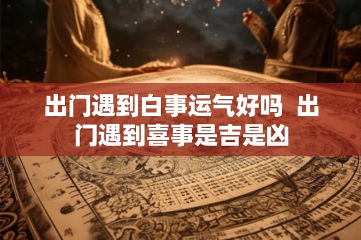 出门遇到白事运气好吗  出门遇到喜事是吉是凶