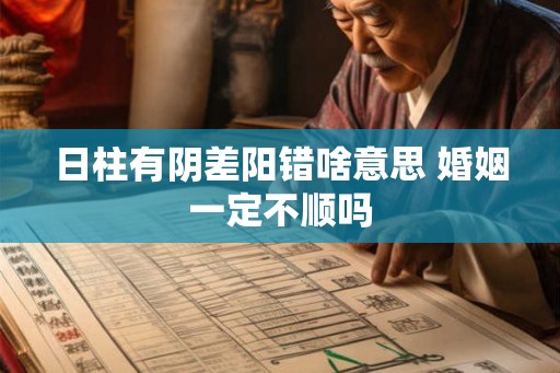 日柱有阴差阳错啥意思 婚姻一定不顺吗