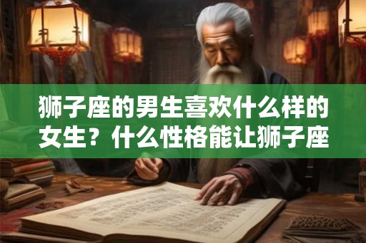 狮子座的男生喜欢什么样的女生？什么性格能让狮子座心动？