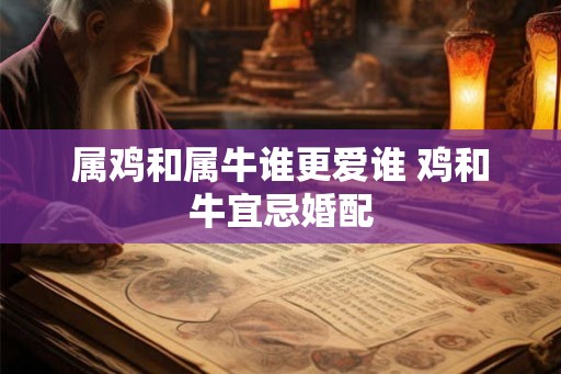 属鸡和属牛谁更爱谁 鸡和牛宜忌婚配