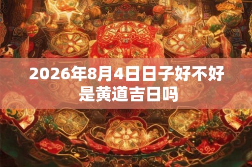 2026年8月4日日子好不好 是黄道吉日吗