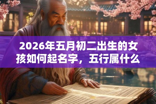2026年五月初二出生的女孩如何起名字，五行属什么
