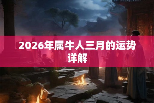 2026年属牛人三月的运势详解