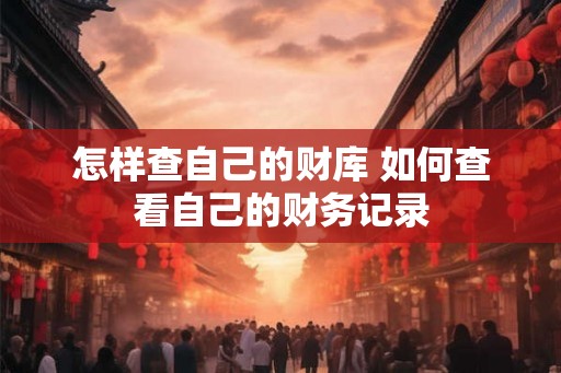 怎样查自己的财库 如何查看自己的财务记录