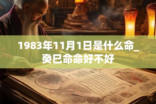 1983年11月1日是什么命_癸巳命命好不好