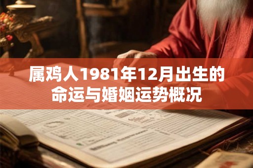 属鸡人1981年12月出生的命运与婚姻运势概况 属鸡人1981年12月出生的命运与婚姻运势概况