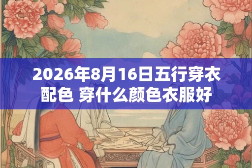 2026年8月16日五行穿衣配色 穿什么颜色衣服好
