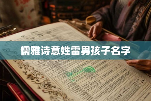 儒雅诗意姓雷男孩子名字