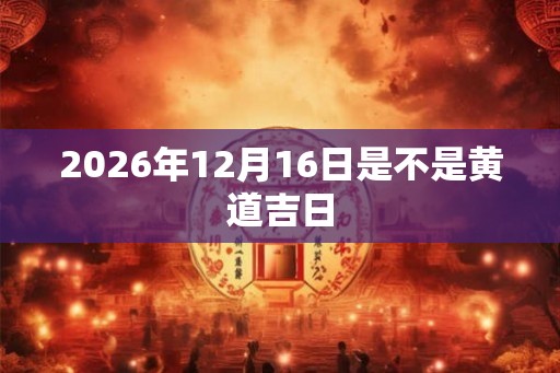 2026年12月16日是不是黄道吉日