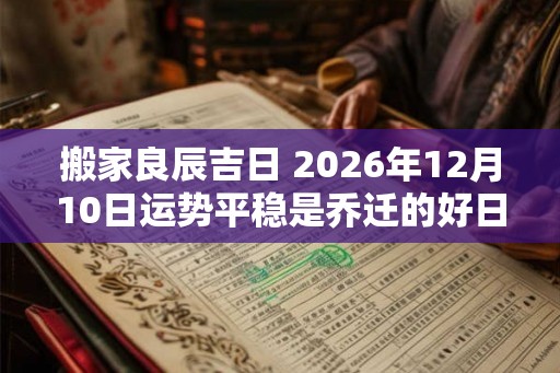 搬家良辰吉日 2026年12月10日运势平稳是乔迁的好日子