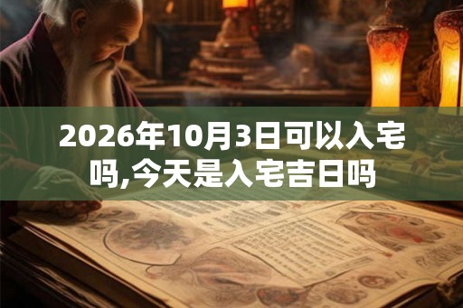 2026年10月3日可以入宅吗,今天是入宅吉日吗