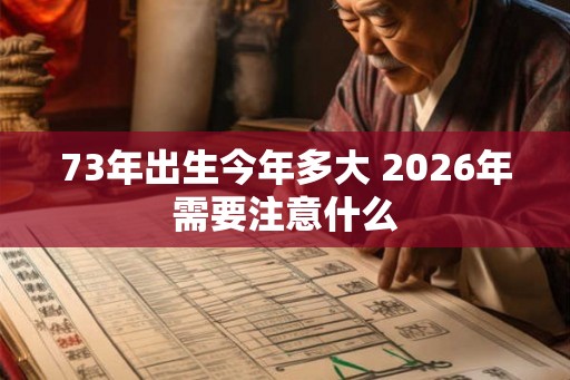 73年出生今年多大 2026年需要注意什么