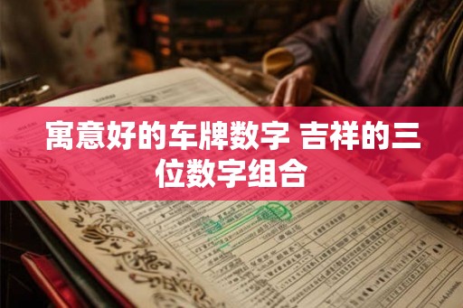 寓意好的车牌数字 吉祥的三位数字组合