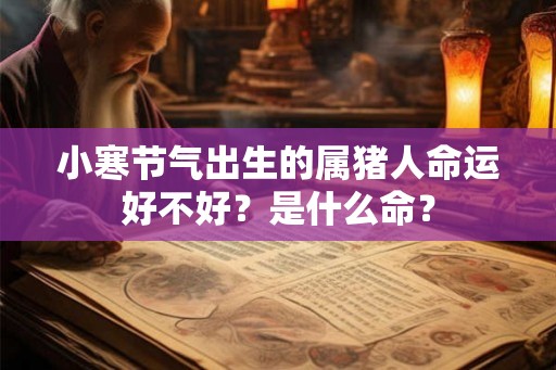 小寒节气出生的属猪人命运好不好？是什么命？