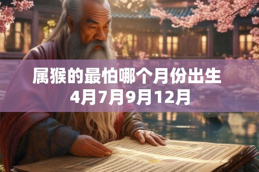 属猴的最怕哪个月份出生 4月7月9月12月