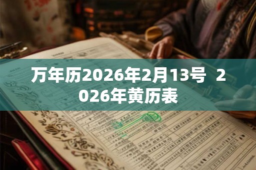 万年历2026年2月13号  2026年黄历表
