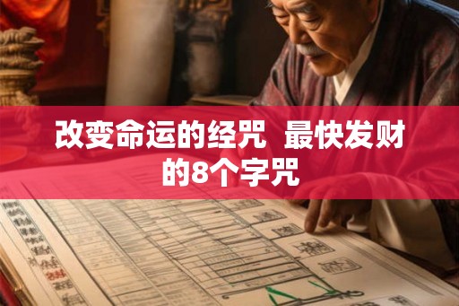 改变命运的经咒  最快发财的8个字咒