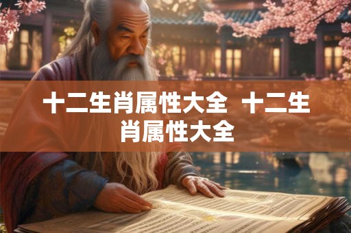 十二生肖属性大全  十二生肖属性大全