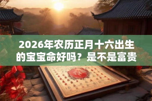 2026年农历正月十六出生的宝宝命好吗?是不是富贵命? 2026年农历正月十六出生的宝宝命好吗?是不是富贵命?