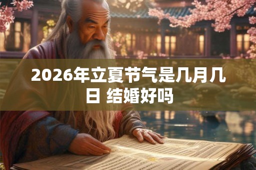 2026年立夏节气是几月几日 结婚好吗