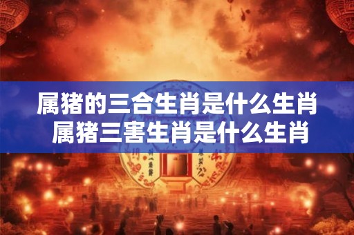 属猪的三合生肖是什么生肖 属猪三害生肖是什么生肖