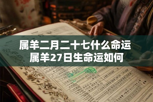 属羊二月二十七什么命运 属羊27日生命运如何