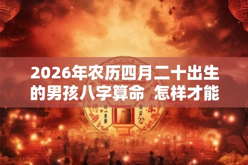 2026年农历四月二十出生的男孩八字算命  怎样才能起好名字