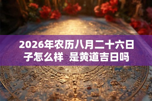 2026年农历八月二十六日子怎么样 是黄道吉日吗 2026年农历八月二十六日子怎么样 是黄道吉日吗