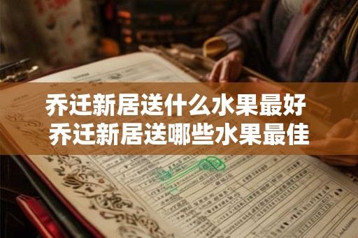 乔迁新居送什么水果最好 乔迁新居送哪些水果最佳