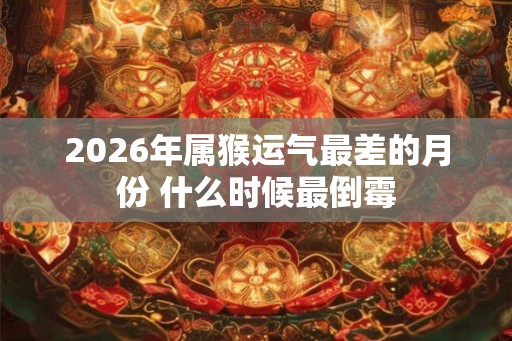 2026年属猴运气最差的月份 什么时候最倒霉