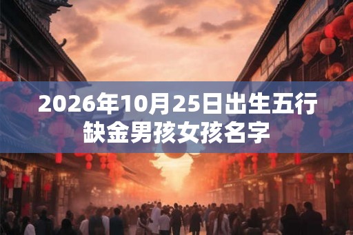 2026年10月25日出生五行缺金男孩女孩名字