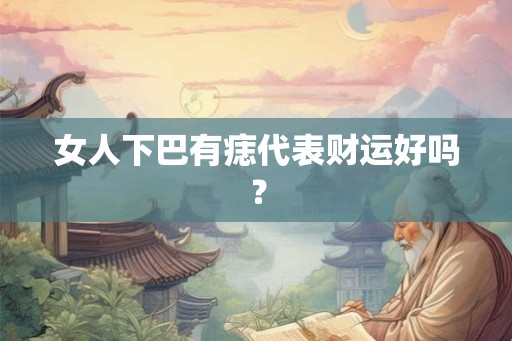 女人下巴有痣代表财运好吗？