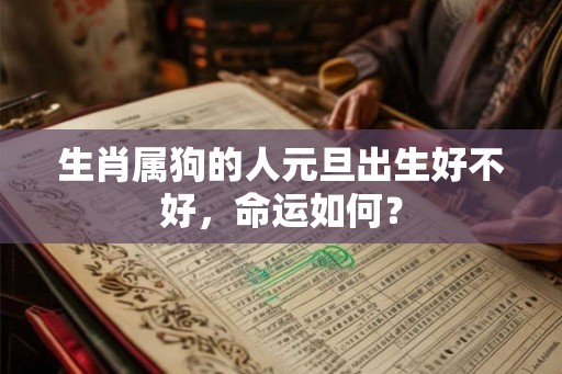 生肖属狗的人元旦出生好不好，命运如何？