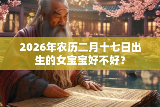 2026年农历二月十七日出生的女宝宝好不好？