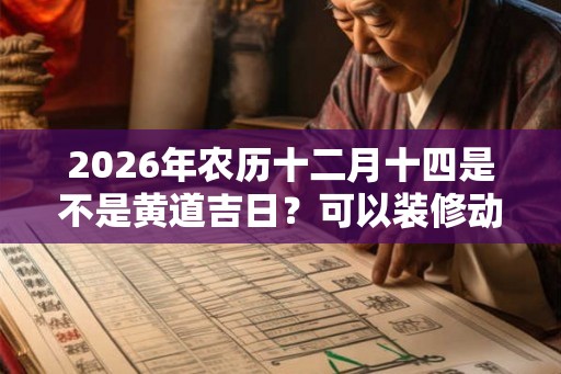 2026年农历十二月十四是不是黄道吉日？可以装修动土吗？