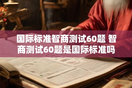 国际标准智商测试60题 智商测试60题是国际标准吗