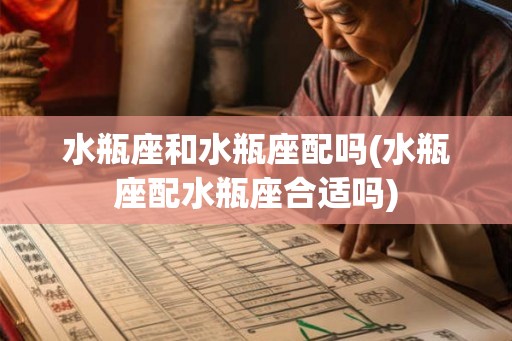 水瓶座和水瓶座配吗(水瓶座配水瓶座合适吗)