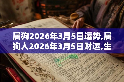 属狗2026年3月5日运势,属狗人2026年3月5日财运,生肖狗2026年3月5日运势 属狗2026年3月5日运势,属狗人2026年3月5日财运,生肖狗2026年3月5日运势