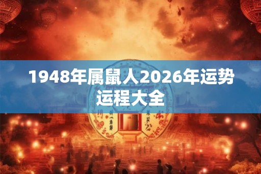 1948年属鼠人2026年运势运程大全