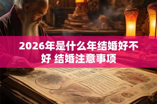 2026年是什么年结婚好不好 结婚注意事项